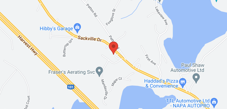 map of Lot Y Sackville Drive